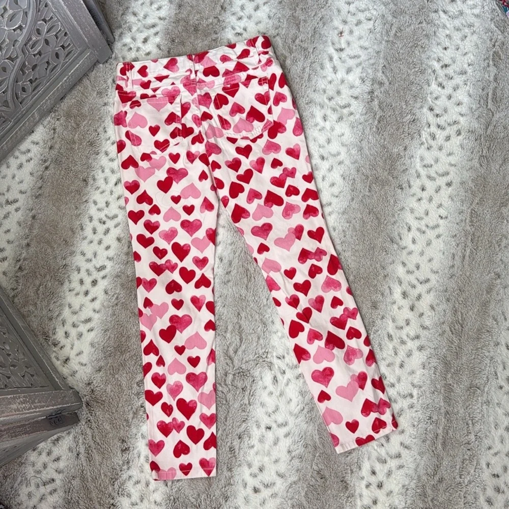 NWT! The Children’s Place jeans girls size 10 pastel hearts white denim Lovecore